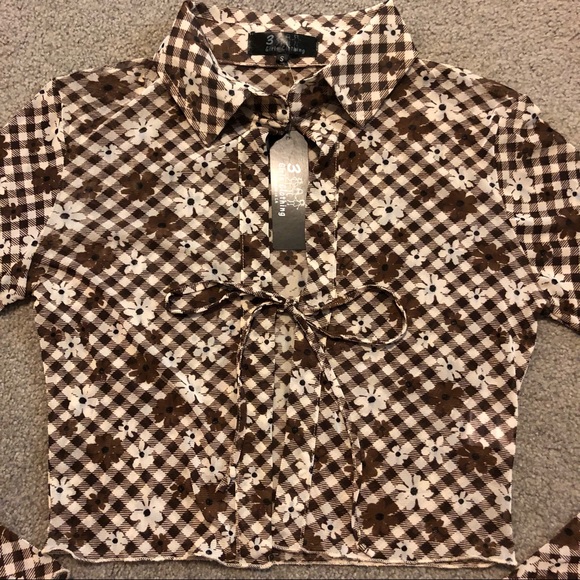 Tie Mesh Top - Picture 4 of 6